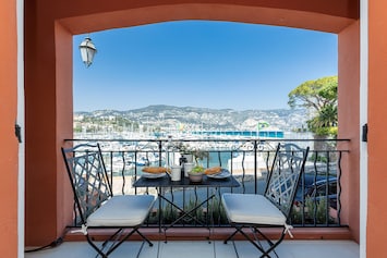 The balcony with its wonderful view of the port.