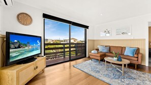 TV, DVD player, table tennis, books