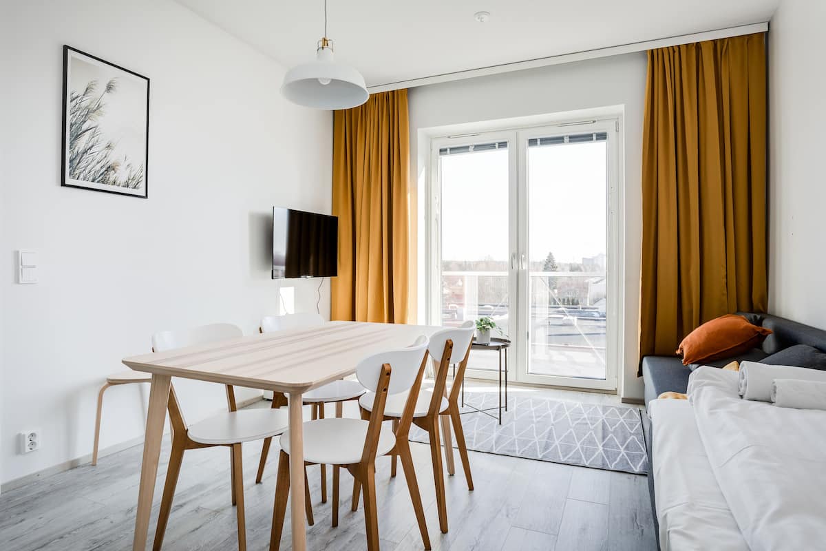 Standard Apartment, 1 Bedroom, Balcony | 1 bedroom, blackout curtains, soundproofing, iron/ironing board