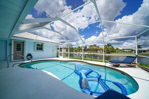 Outdoor pool, a heated pool