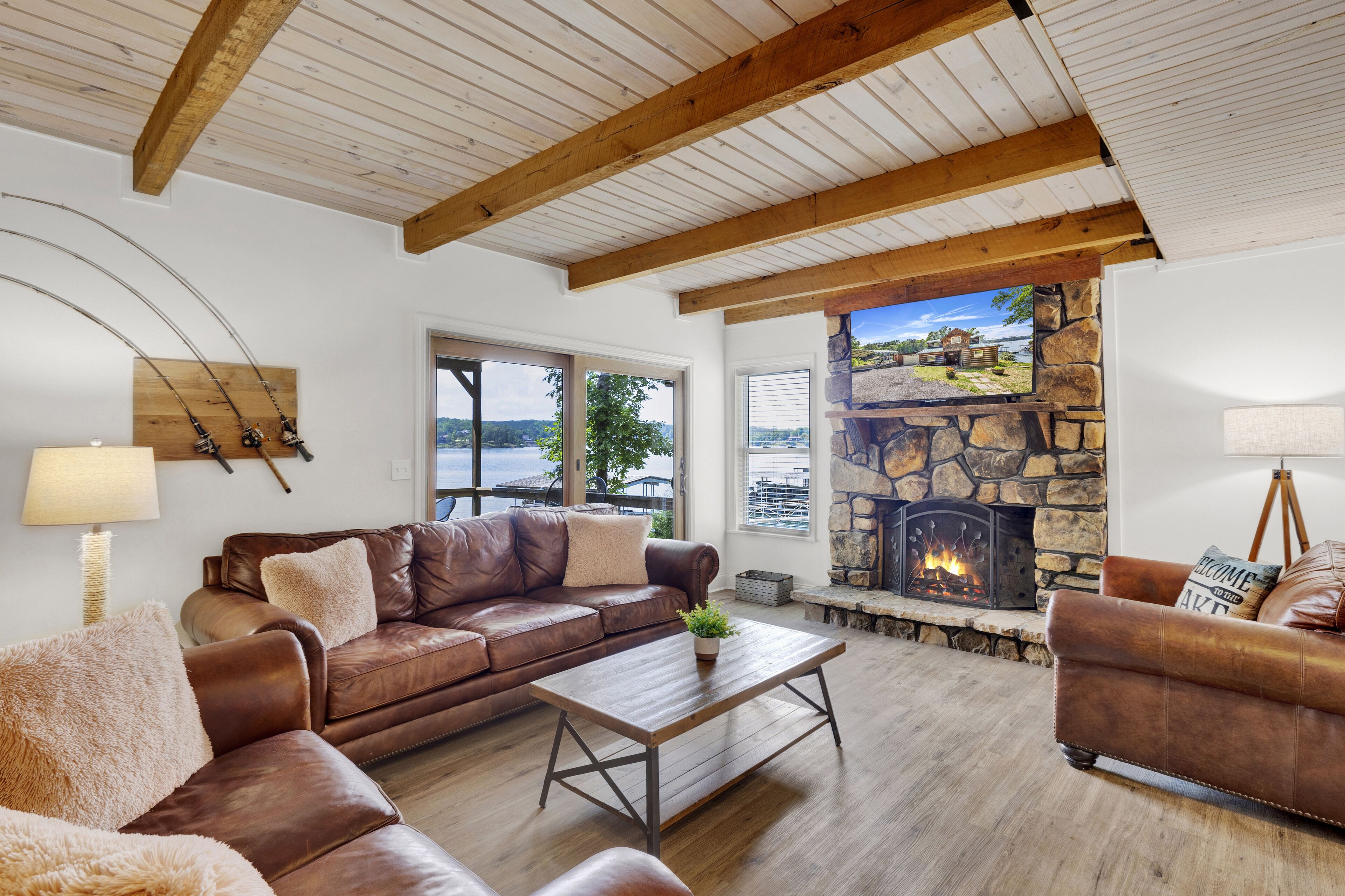 No steps to water, Game Room, Canoe & Kayaks, Fire Pit, Dock, All Paved Roads 