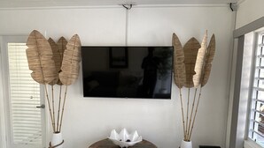 Smart TV, fireplace