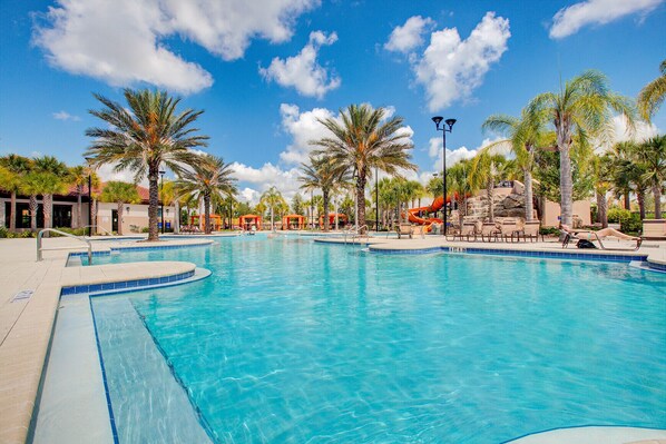 A heated pool