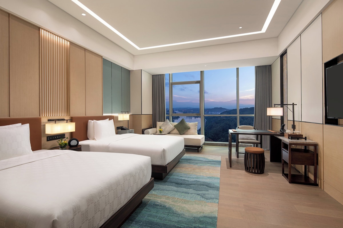 Standard Room, 2 Double Beds, River View | Down comforters, minibar, in-room safe, blackout drapes