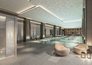 Innenpool, geöffnet von 06:00 Uhr bis 23:00 Uhr, Liegestühle