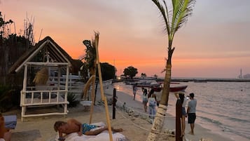 在海滩