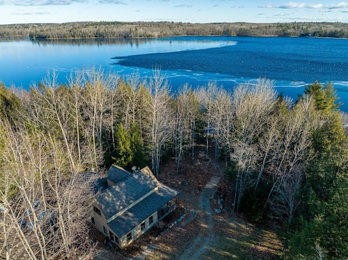 Private Waterfront Cottage with Dock on Big Etna Pond