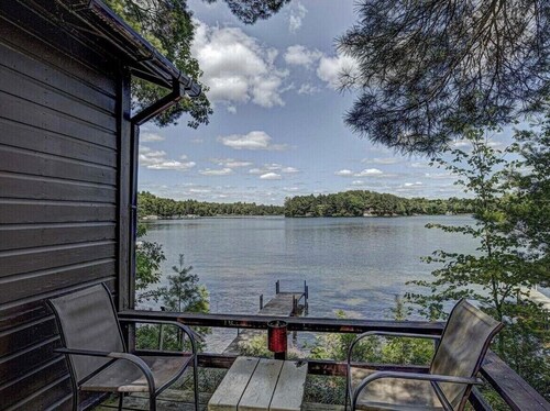 Lakefront one bedroom cabin with private dock 