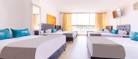 Standard Room, Multiple Beds | Hypo-allergenic bedding, iron/ironing board, free WiFi, bed sheets