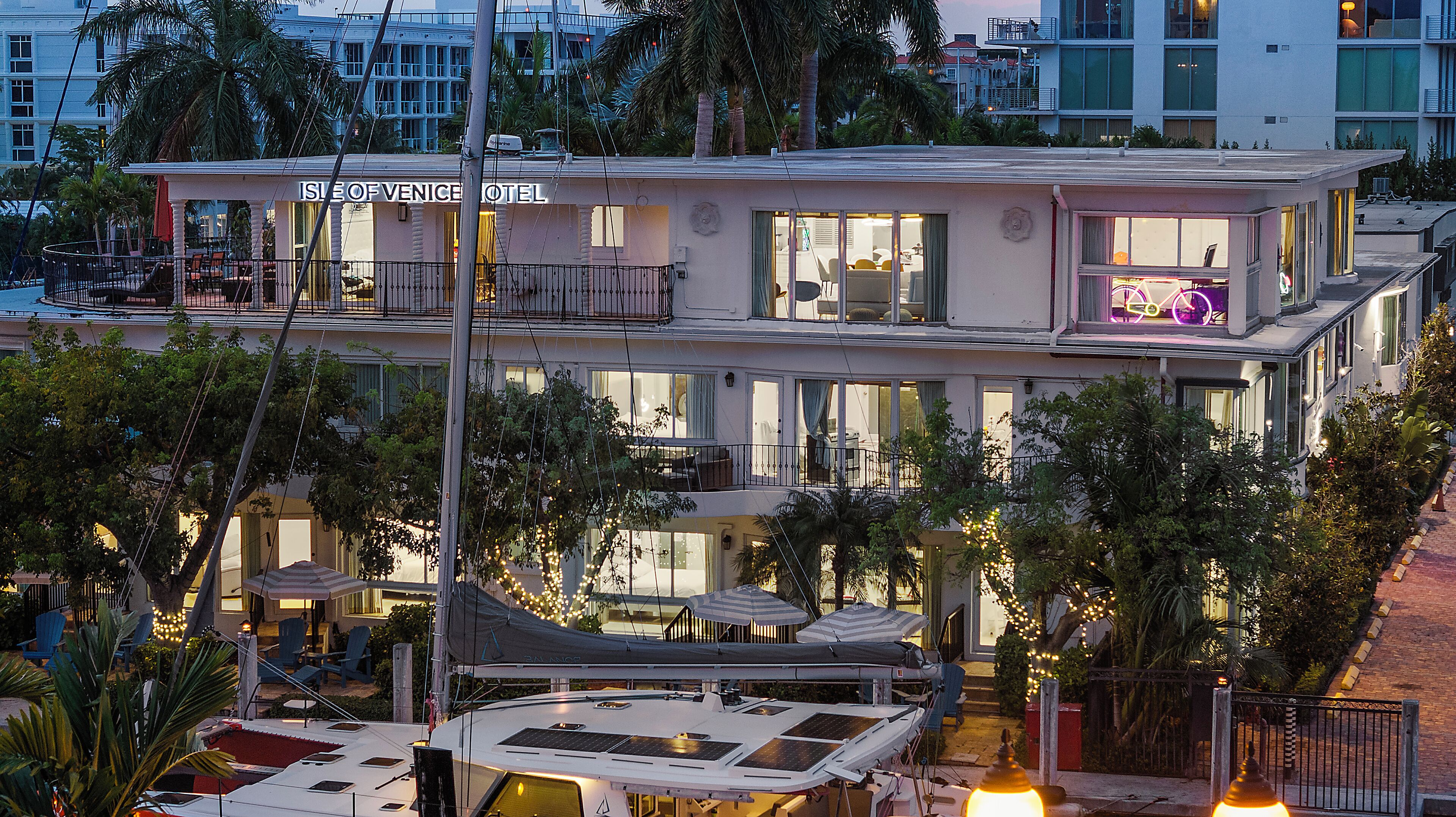 Front of property - evening/night