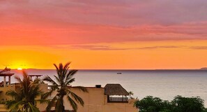Sunset over Banderas Bay, Puerto Vallarta - Las Brisas: Main-Level 3BR, Private Terrace, Heated Pool, Walk to Malecón (Puerto Vallarta)