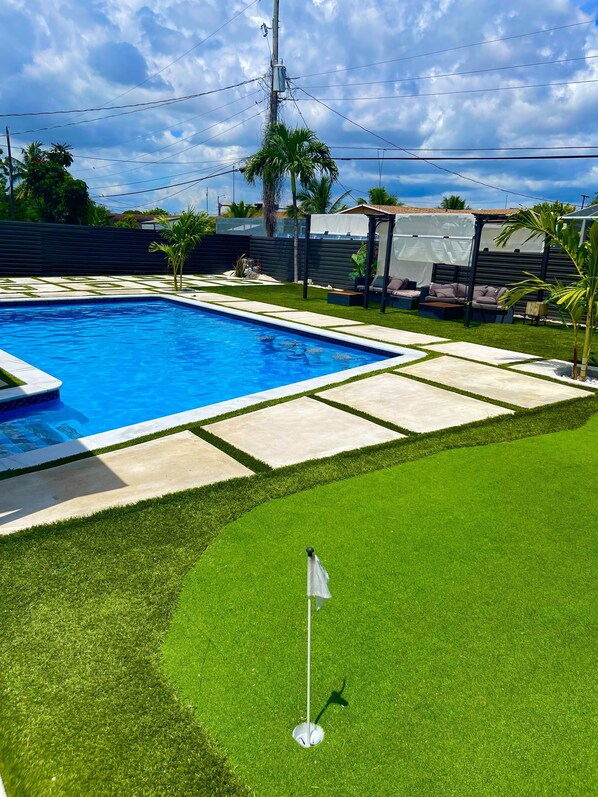 A heated pool