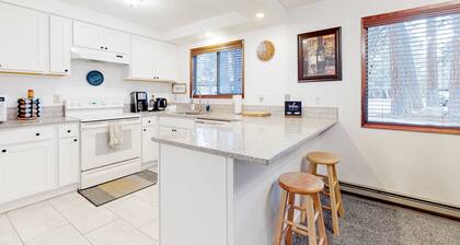 Delightful escape near downtown with shared pool/hot tub, rec room, & large deck