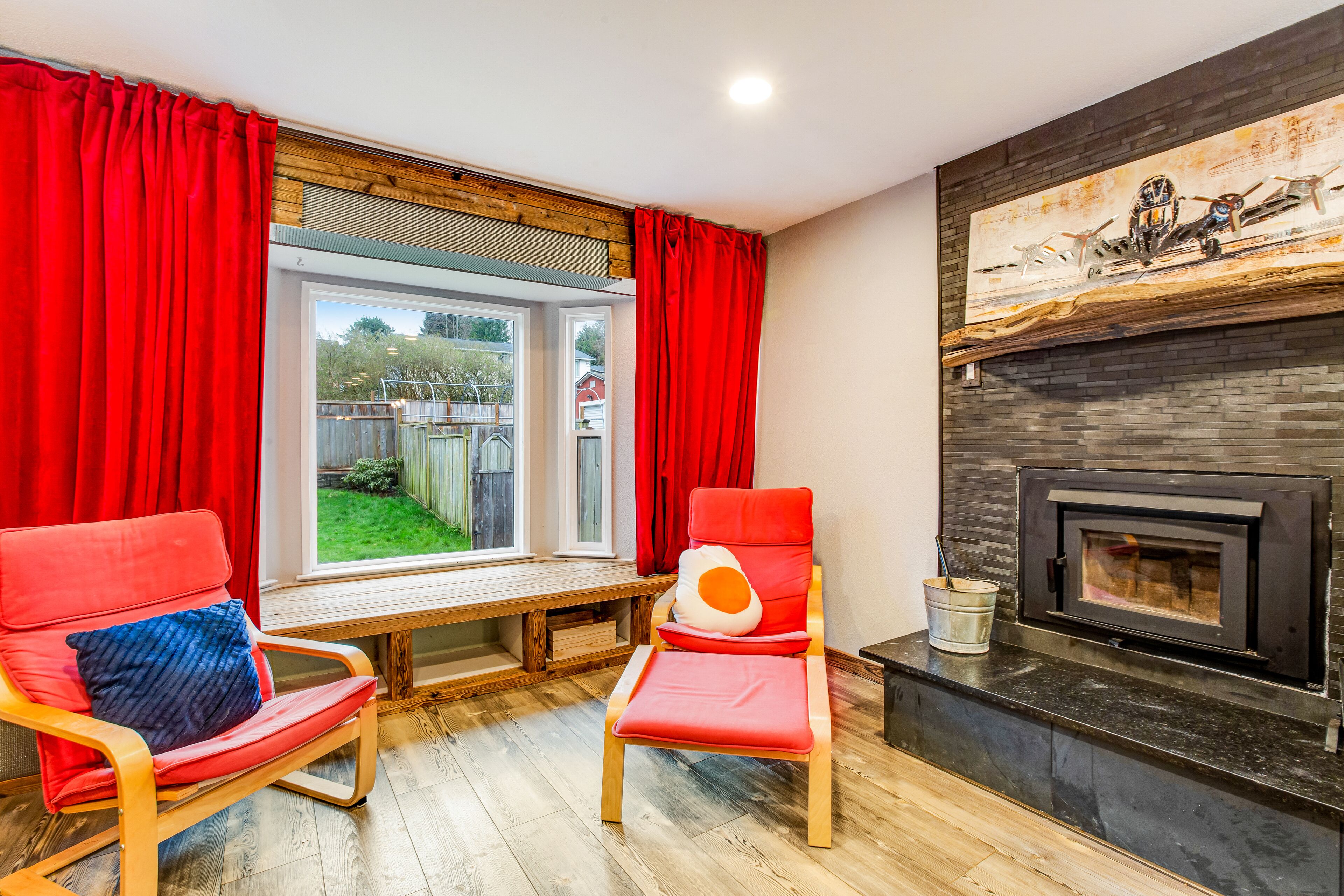 Quiet & secluded getaway with backyard, firepit, wraparound deck & wood stove