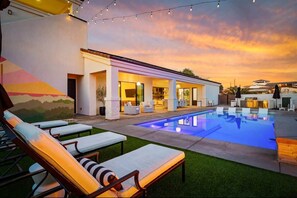 Outdoor pool, a heated pool