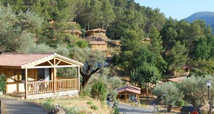 Hütte in Provence mit überdachter Terrasse