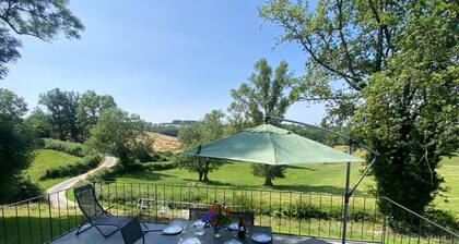 Renovated farmhouse with terrace, electric heating, and wifi in Marcillat-en-Combraille