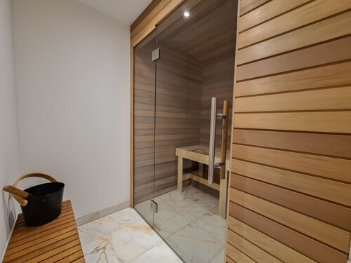 Luxury vacation studio near the Wadden Sea with its own private sauna.