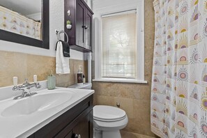 Hair dryer, towels