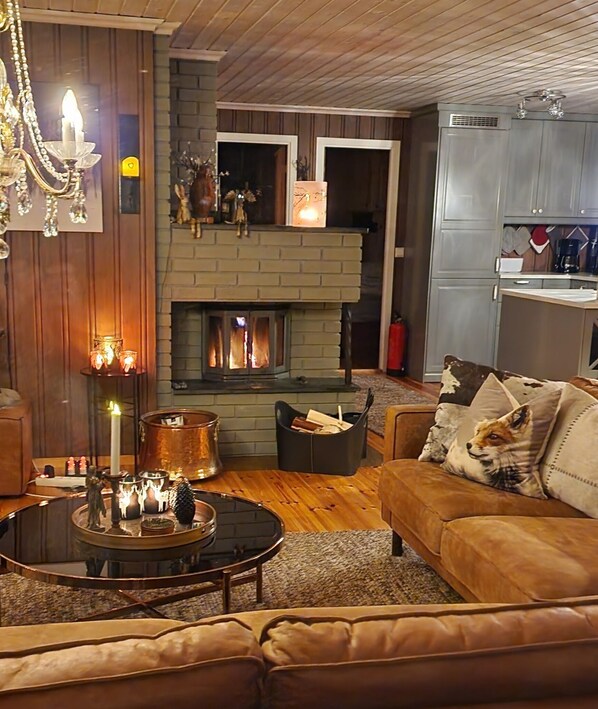 Fireplace, stereo