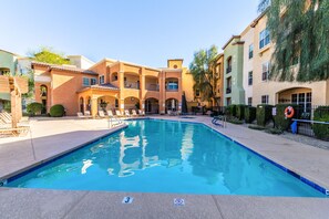 A heated pool