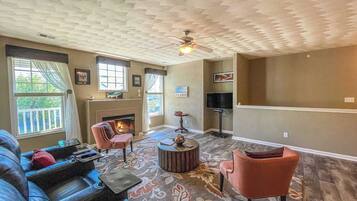 TV, foosball, offices