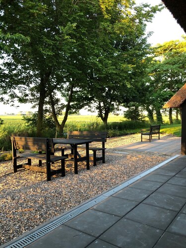 Luxury vacation studio near the Wadden Sea with private sauna.