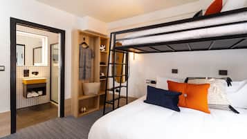 2 habitaciones, ropa de cama de alta calidad y cortinas blackout