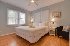 2 slaapkamers, een strijkplank/strijkijzer, wifi, beddengoed