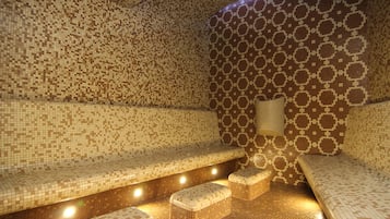 Sauna, hot tub, steam room, aromatherapy, body wraps, body scrubs