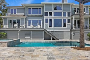Pool - Amazing Oceanfront Palmetto Dunes home with private pool, spa and beach path. (Hilton Head Island)