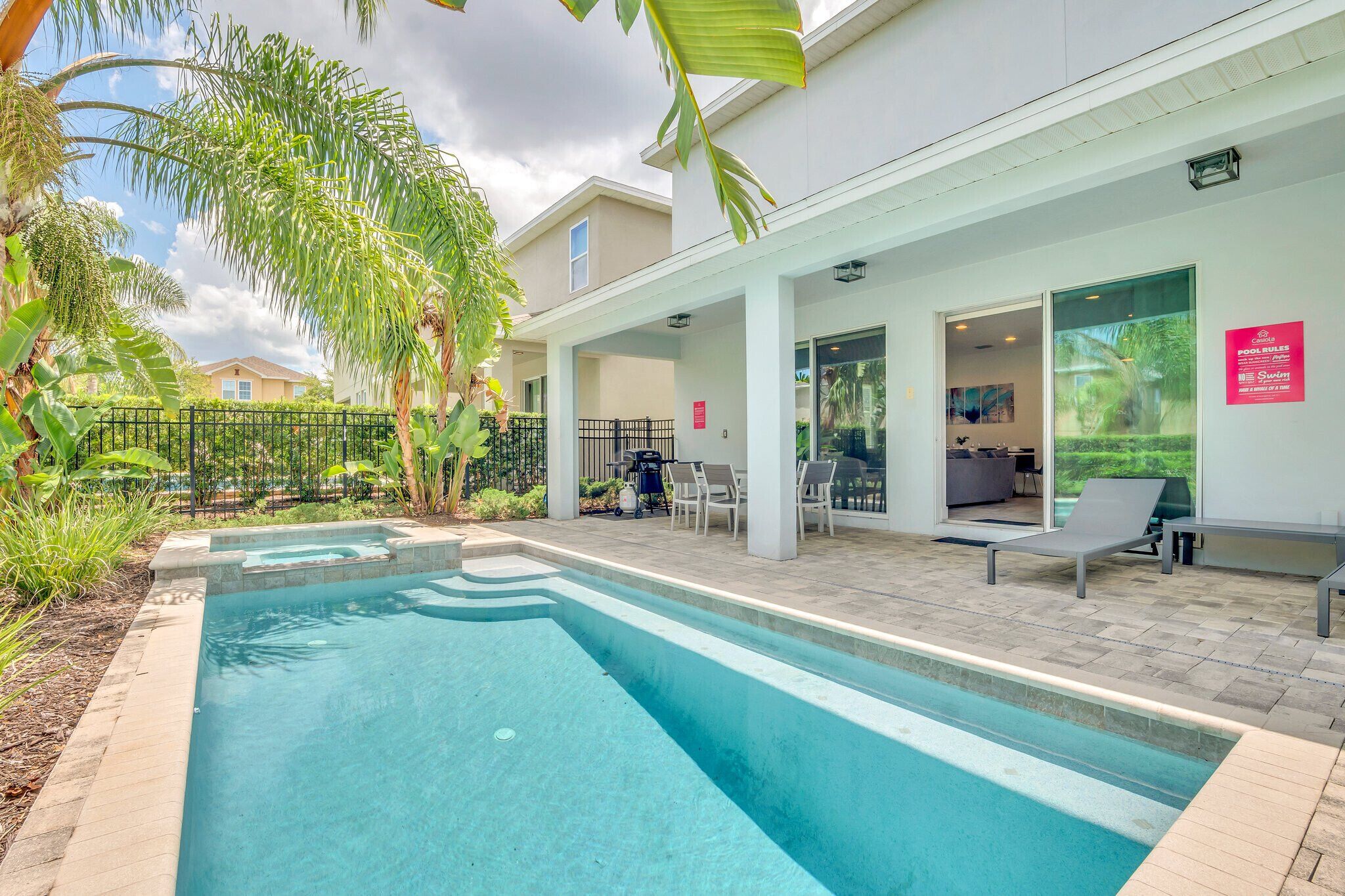 A heated pool