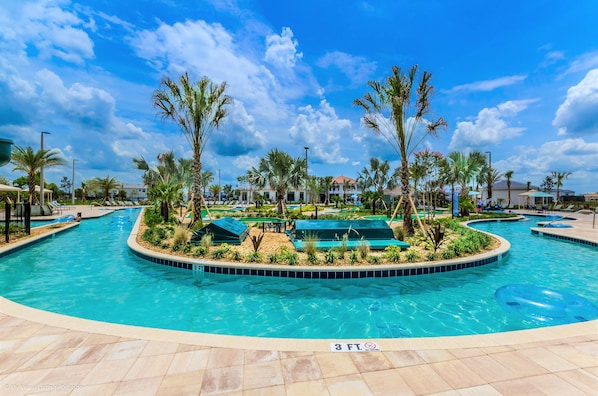 A heated pool