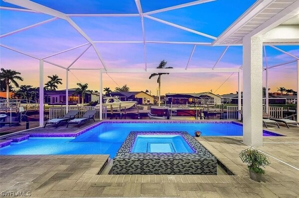 Outdoor pool, a heated pool
