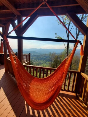 Terrace/patio - Extraordinary Lodge with Breathtaking Mt. Views (Andrews)