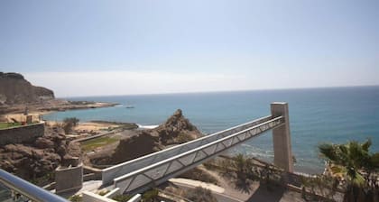 Luxurious penthouse with pool, panoramic view and gym.
