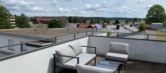 An approximately 80mÂČ apartment with a 40mÂČ terrace and a great view