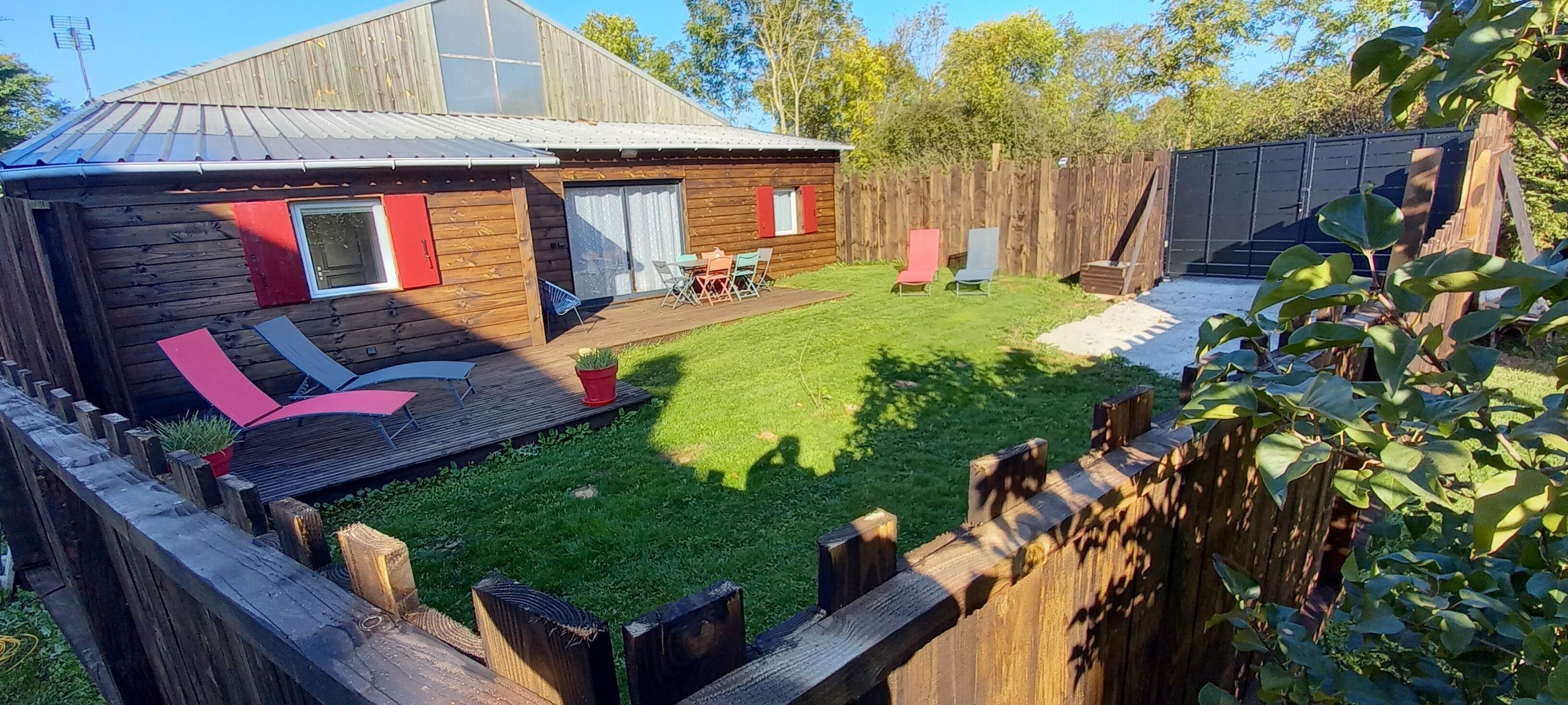 The hut at the bottom of the garden