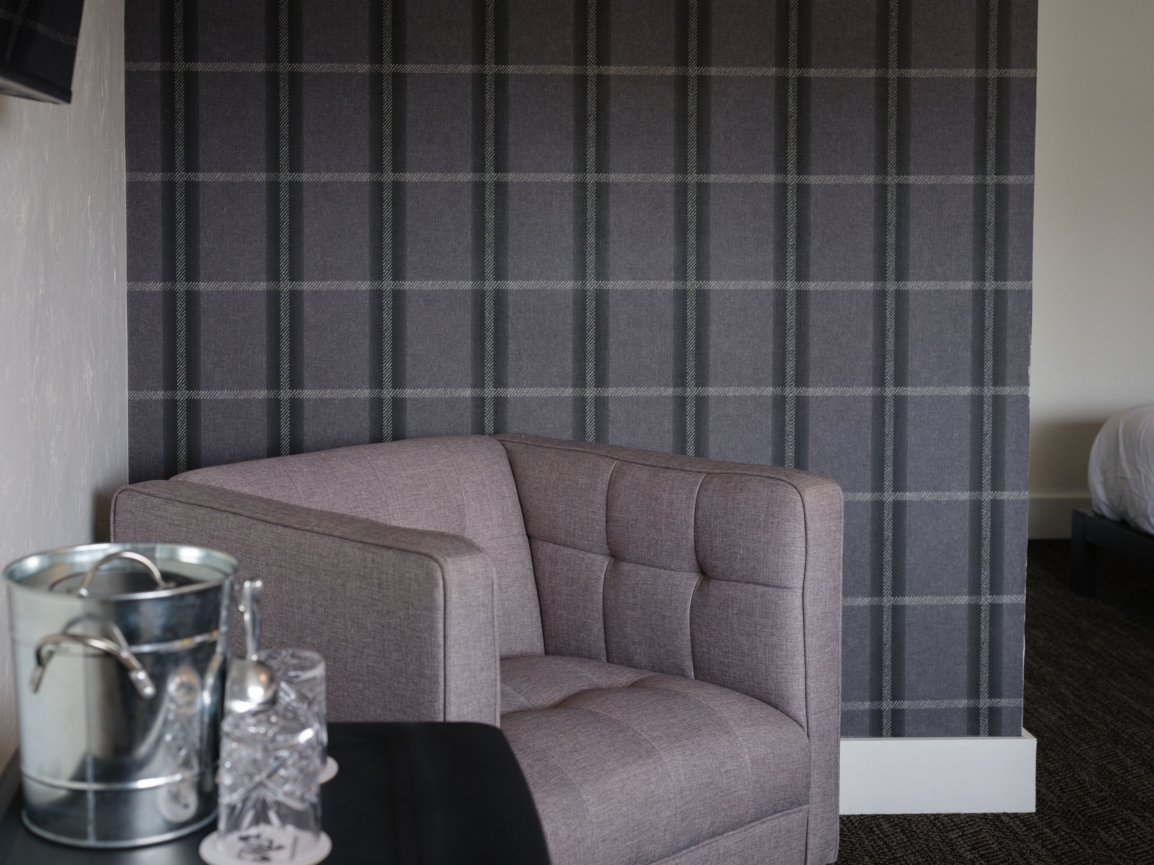 premium bedding, pillow-top beds, desk, laptop workspace