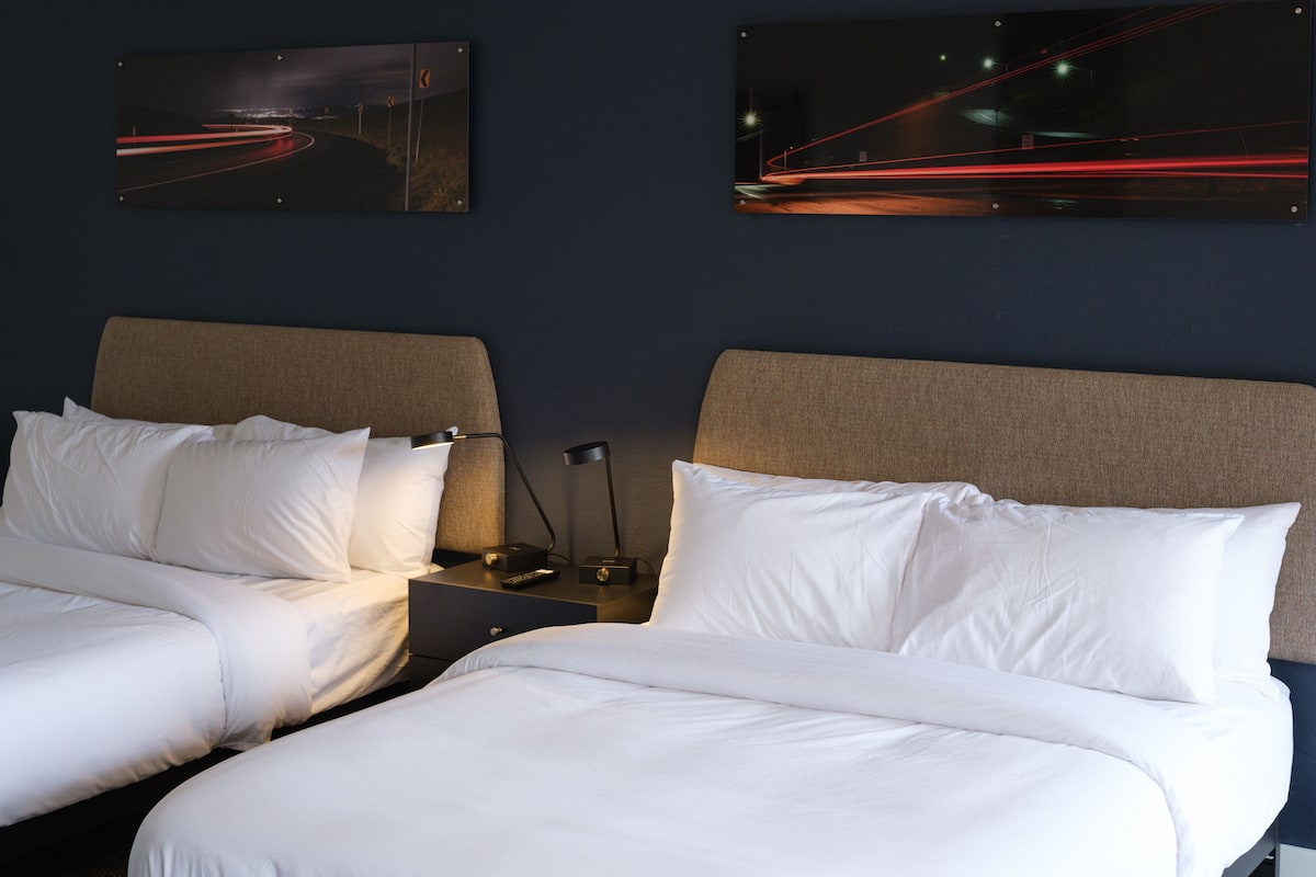 deluxe double room | premium bedding, pillow-top beds, desk, laptop workspace