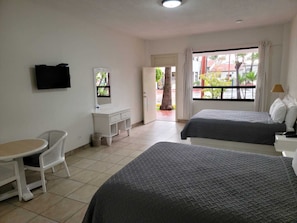 Family Double Room, 2 Double Beds | Premium bedding, down comforters, individually decorated