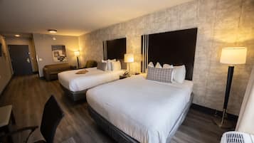 Premium Suite, 2 Double Beds | 1 bedroom, pillowtop beds, desk, laptop workspace