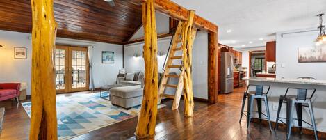 Smart-TV, peis og bøker