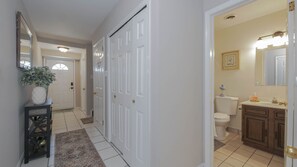 Combined shower/tub, hair dryer, toilet paper - Beautiful, Beach Block,3 Bedroom, 2.5Bathroom townhouse with front and rear deck (Brigantine)