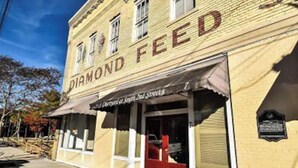 A building with a sign that reads "DIAMOND FEED". - Cape Fear’s Original 1908 Cozy Historic Getaway (Wilmington)