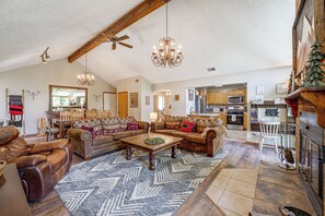 TV, fireplace, DVD player, ping pong - Expansive Angel Fire Home w/ Indoor Hot Tub! (Angel Fire)