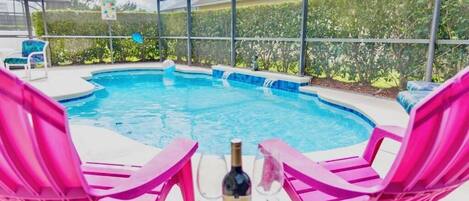 A heated pool