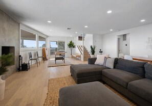 Smart TV, fireplace, table football, ping pong