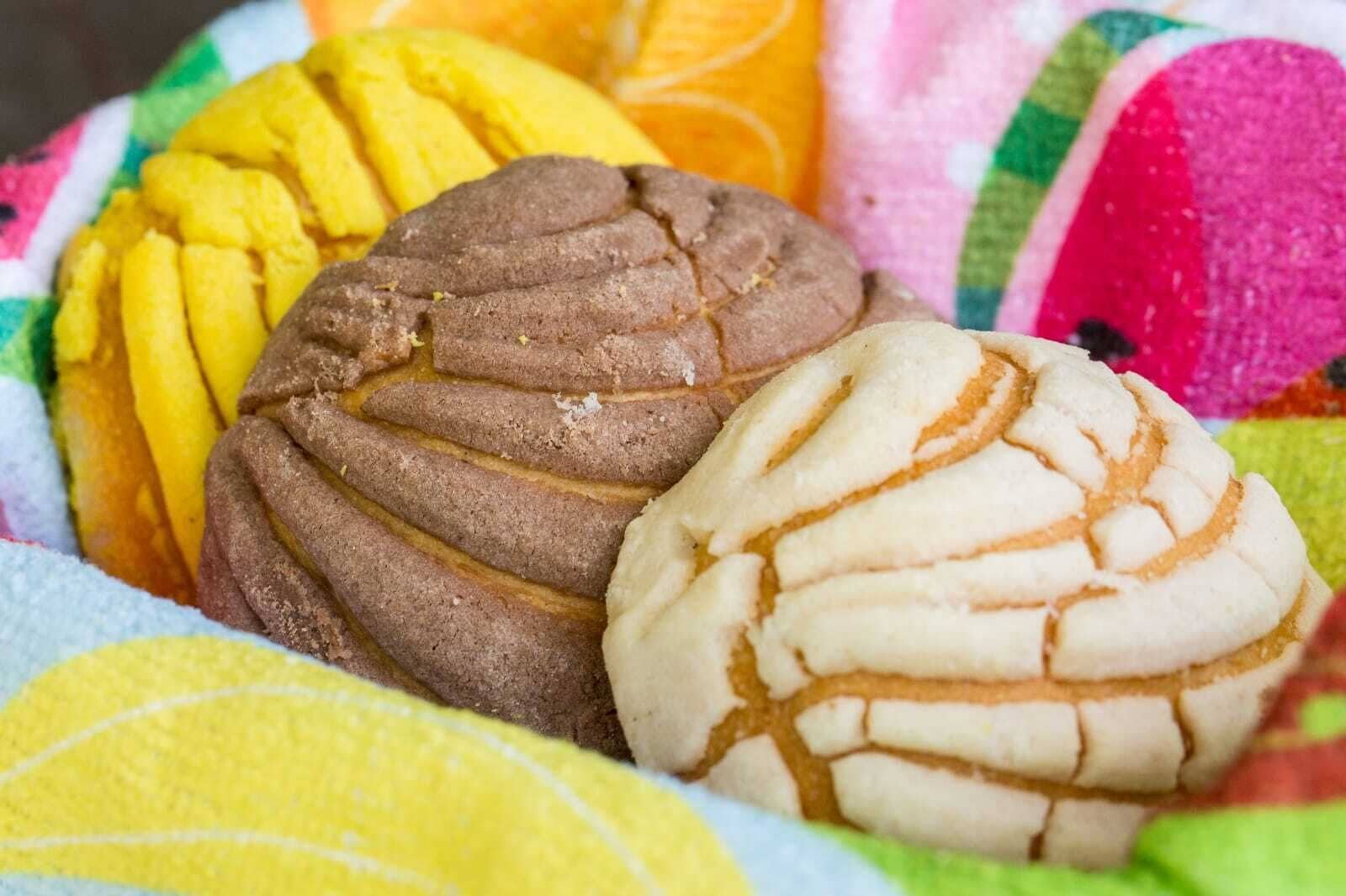 A close-up of colorful, textured cookies.
