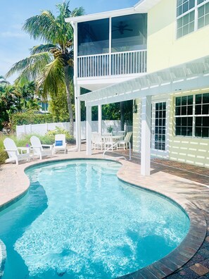 A heated pool